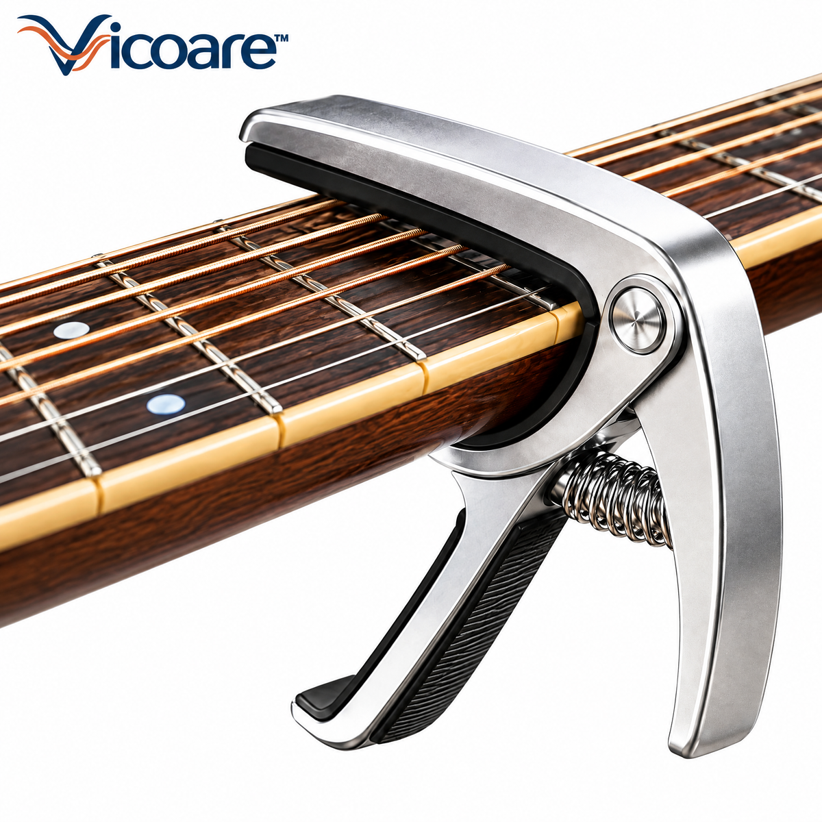 Vicoare™ Metal Guitar Capo – Quick-Release Zinc Alloy Capo for Acoustic & Electric Guitar, Easy Key Changes and Everyday Practice