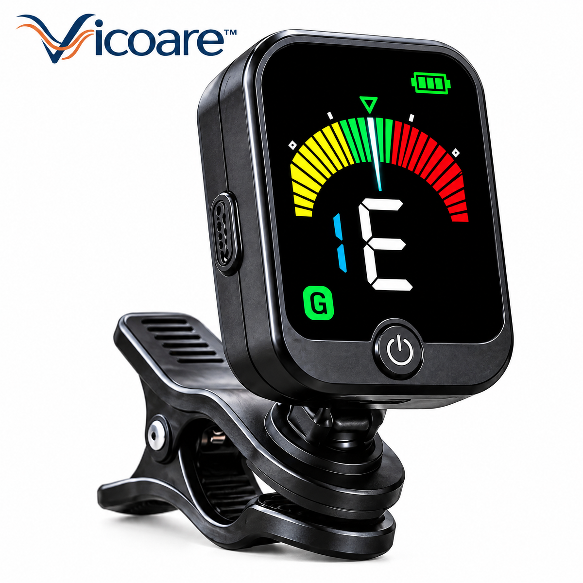 Vicoare™ Clip-On Digital Instrument Tuner – Portable Multi-Mode Tuning Device for Guitar, Bass, Ukulele & Compatible String Instruments