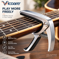 Vicoare™ Metal Guitar Capo – Quick-Release Zinc Alloy Capo for Acoustic & Electric Guitar, Easy Key Changes and Everyday Practice