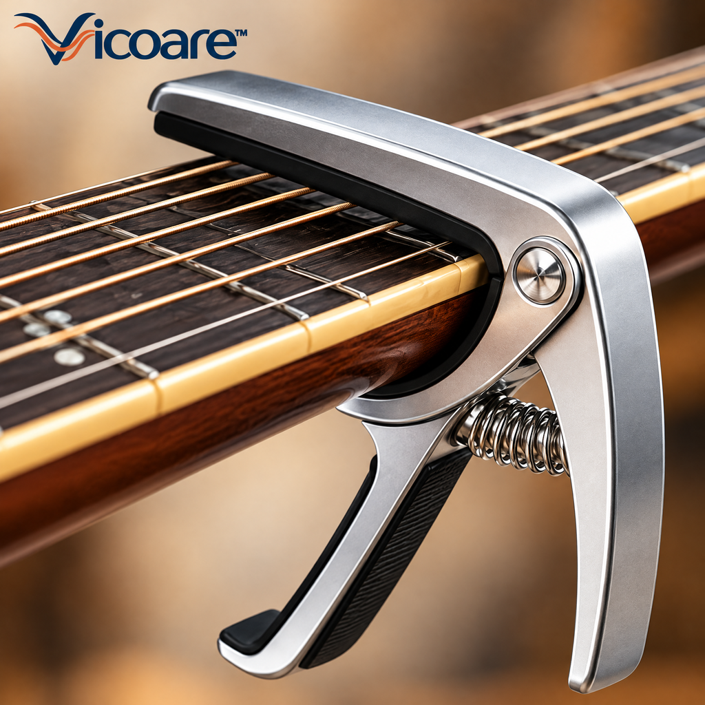 Vicoare™ Metal Guitar Capo – Quick-Release Zinc Alloy Capo for Acoustic & Electric Guitar, Easy Key Changes and Everyday Practice